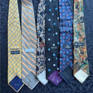 Lot of 6 Mens Silk Ties Ref# 13075